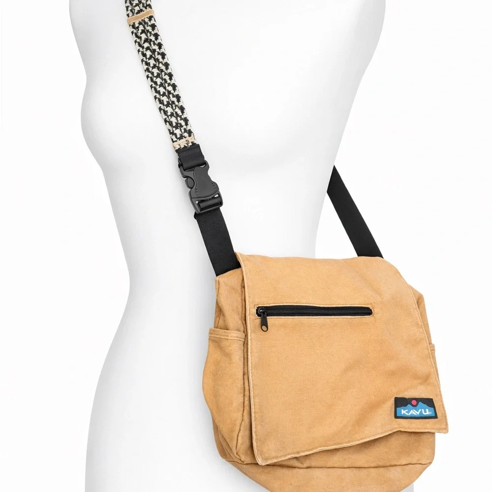 KAVU Tan Canvas Messenger Bag